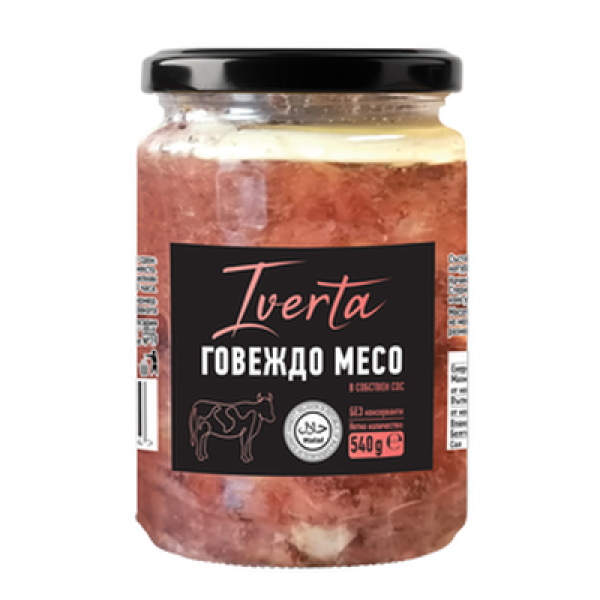 божурка говеждо месо в собствен сос 540гр