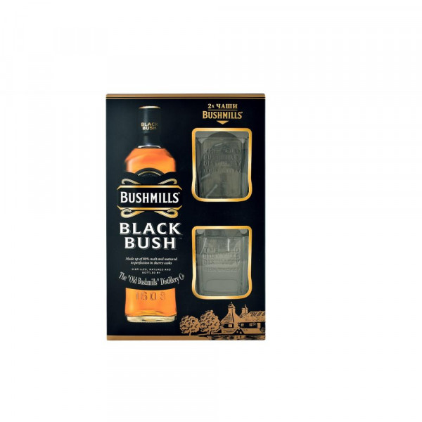 Уиски Бушмилс Блек + Чаша Подарък - 700мл.