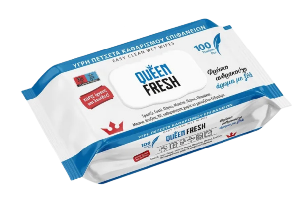 мокри кърпи за повърхности queen fresh 100бр/пак