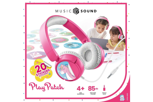 детски слушалки 3.5 mm розови