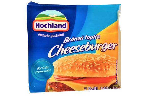 топено сирене hochland, cheesburger слайс 140гр