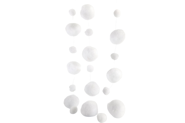 деко герлянд със снежни топки 180см