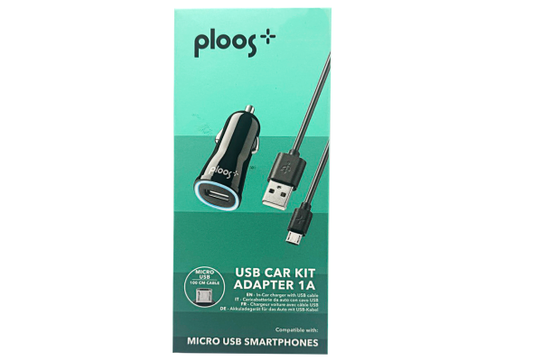pl зарядно 12v за кола microusb 1a черно