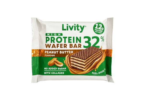 прот. вафла livity фъстъчено масло 38гр