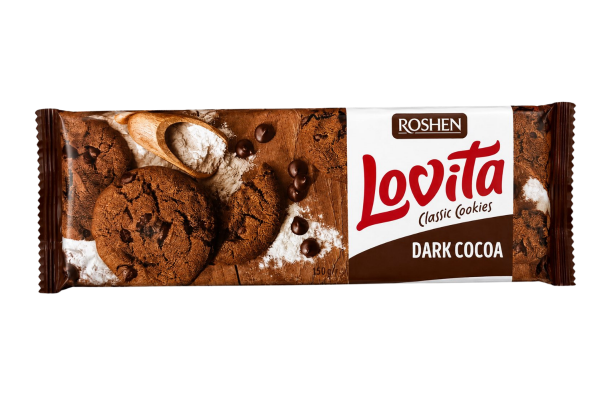 бисквити lovita шоколад с парченца шоколад 150гр