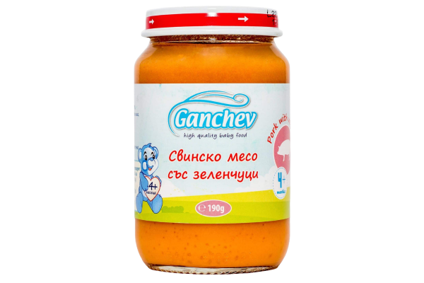 пюре свинско със зеленчуци 190гр