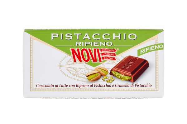 фин млечен шоколад novi с шам фъстък 105 гр