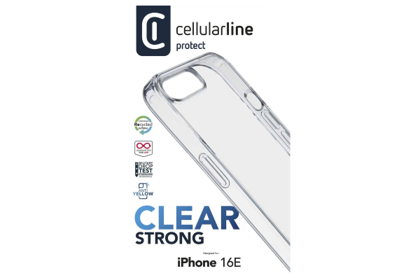 clear strong прозрачен твърд калъф за iphone 16e gen