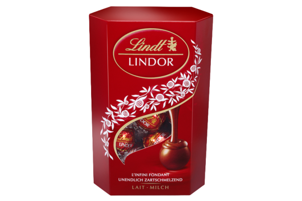 шок. бонбони линдор корнет млечен 200гр