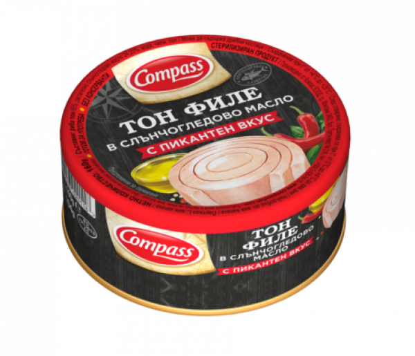 компас тон филе пикантен вкус в слънчогледово масло160гр