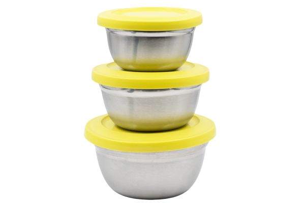 купа с капак комплект 3 бр жълто