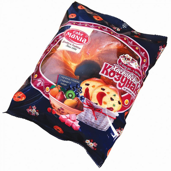 Козунак Хасковски С Локум и Парченца Плодове - 400гр.