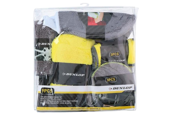 dunlop комплект за почистване на автомобили 9 части.