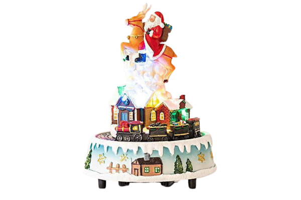 деко. дядо коледа и влак, 7led музикални