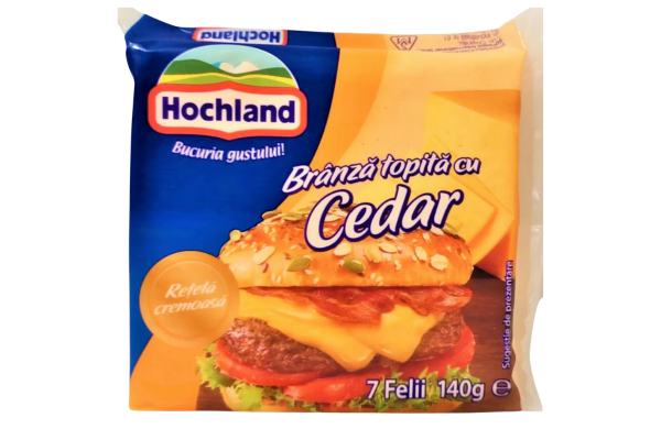 топено сирене hochland, чедър слайс 140гр