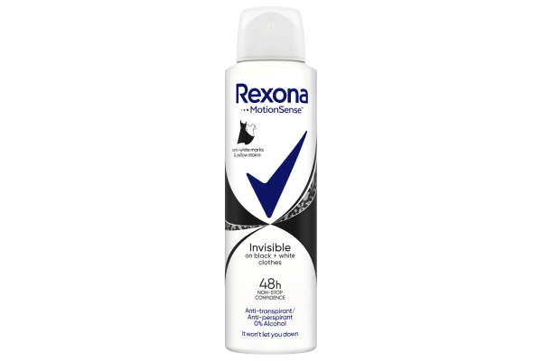 rexona спрей invisible black&white 150мл