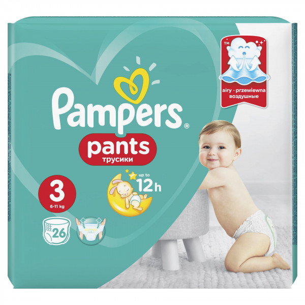 Памперс Гащи Pampers Pants S3 Midi 6-11кг - 26 бр.