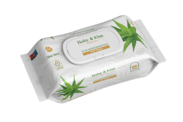мокри кърпи baby kiss алое вера 100бр/пак