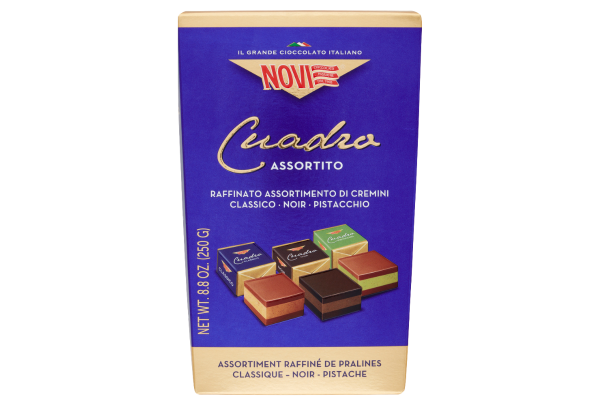 шоколадови бонбони с лешници novi асорти 250 гр