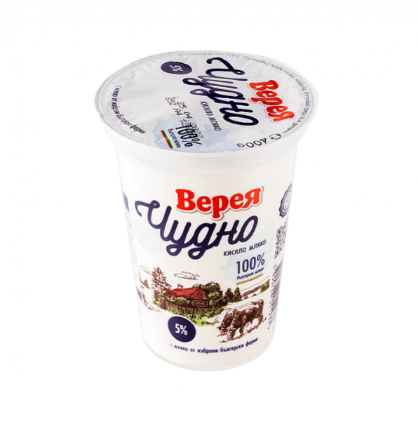 Кисело Мляко Верея Чудно 5% - 400гр.