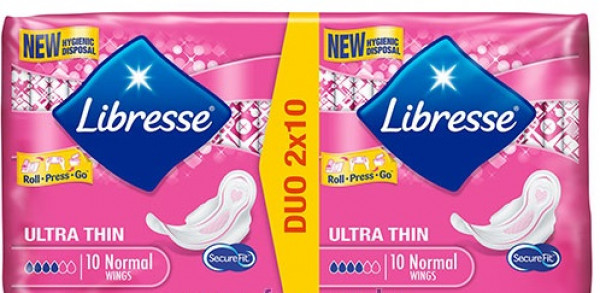 Дамски Превръзки Libresse Ultra Thin Normal - 10+10 бр.