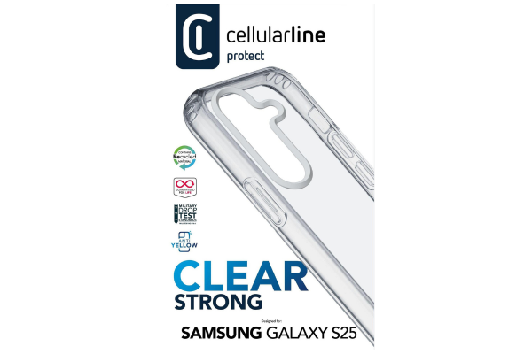 clear strong прозрачен твърд калъф за samsung galaxy s25