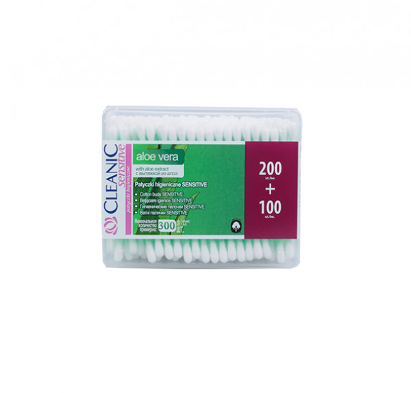 Клечки За Уши Cleanic Правоъгълна Кутия - 200бр.+100бр.