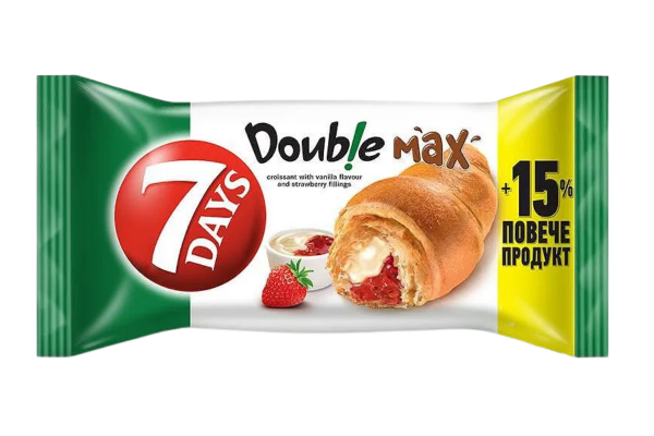 7д двоен крем ванилия и ягода 92гр