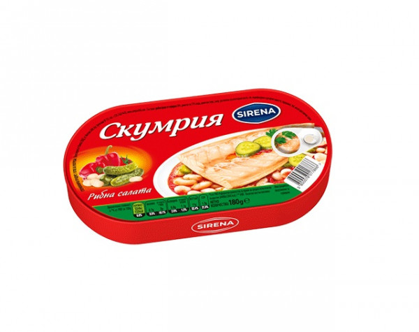 Консерва Скумрия Филе Рибна Салата Сирена - 160гр.