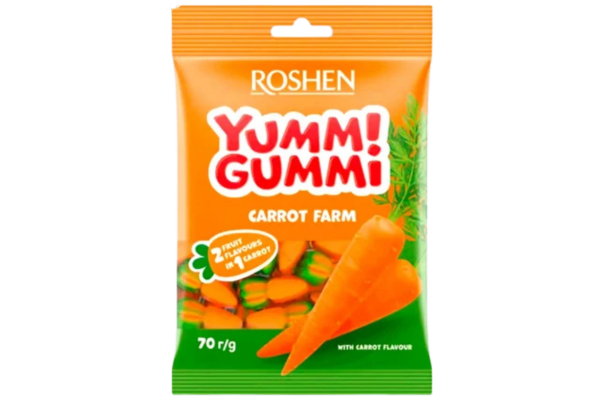 yummi gummi морковчета 70 гр
