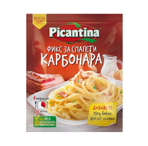 Фикс За Спагети Карбонара Пикантина - 40гр.