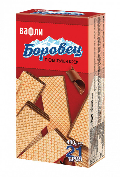 Вафли Боровец с Фъстъчен Крем - 480гр.