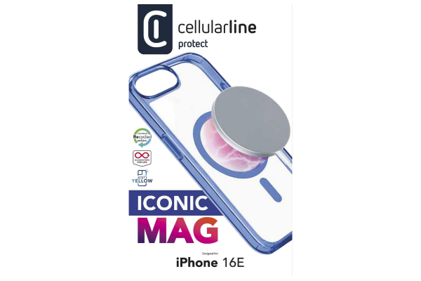 iconic mag калъф за iphone 16e син