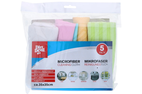 dirt devil микрофибърна кърпа за почистване 35x35см 5 бр.