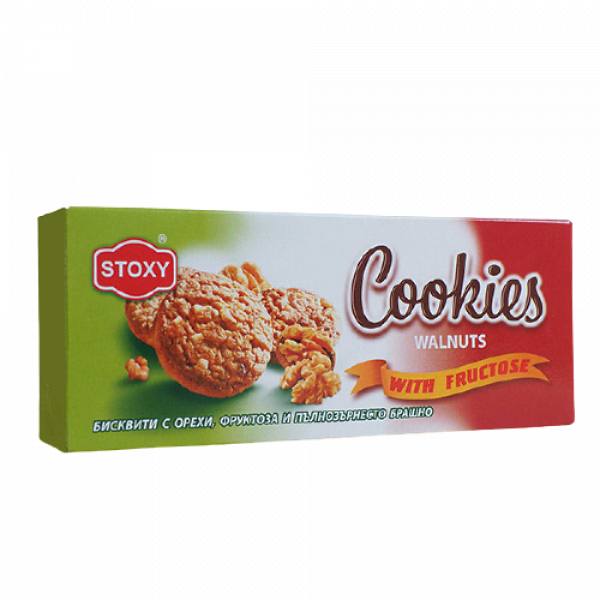Бисквити Стокси с Орехи и Фруктоза - 180 гр.