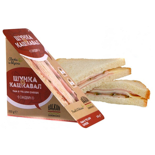 Сандвич с Шунка и Кашкавал Балкан - 200гр.
