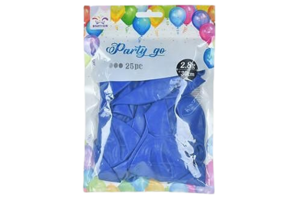partygo балони цвят тъмносини, 30 см, 25бр