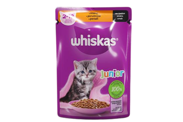 храна за котки уискас пауч 85гр джуниър
