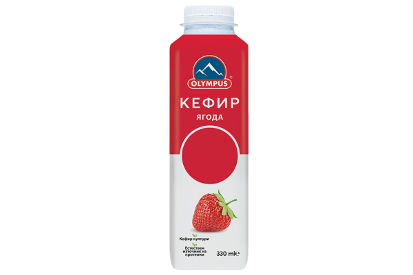 олимпус кефир ягода 330мл