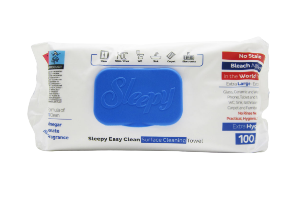 мокри кърпички за почистване sleepy 100бр син