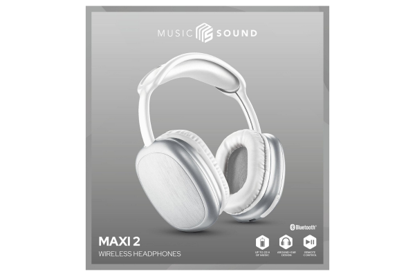 bluetooth слушалки music sound maxi2 бели