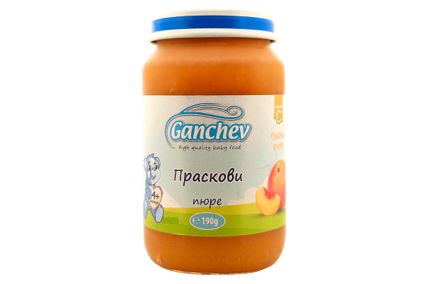пюре праскови ганчев над 4м 190гр