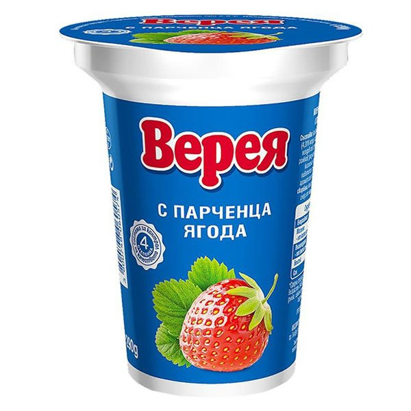 Прясно Плодово Мляко Верея с Ягода - 290гр.