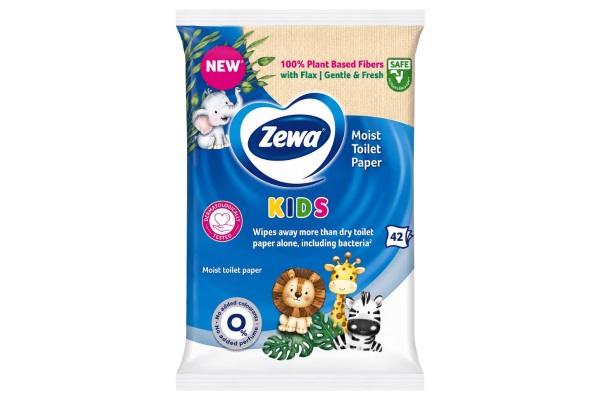 тоалетна хартия zewa влажна kids 42бр