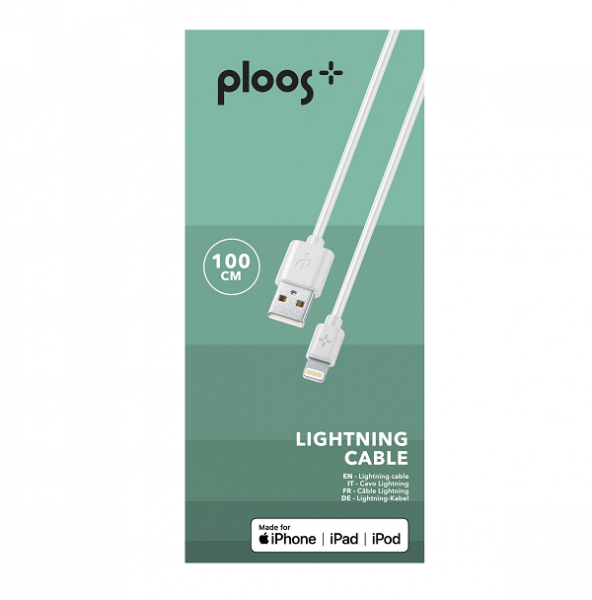 pl кабел данни usb-c към lightining 1m бял