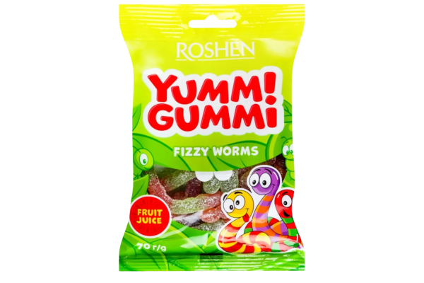 yummi gummi worms 70 гр