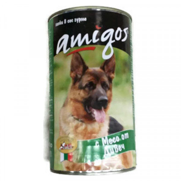 Кучешка Храна Амигос с Месо от Дивеч - 1.240кг.