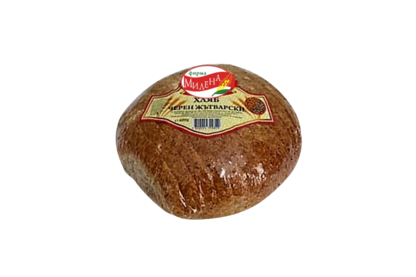 хляб кръгъл черен жътварски 600гр.