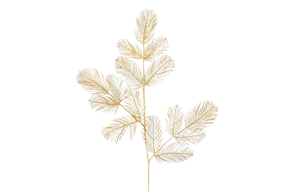 деко клонка, златен с брокат 75см