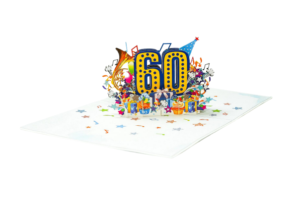 поздравителна картичка поп ъп 60